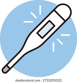 Icono del termómetro. Ilustración de termómetro digital. 