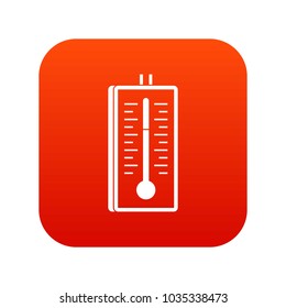 Thermometer icon digital red for any design isolated on white vector illustration