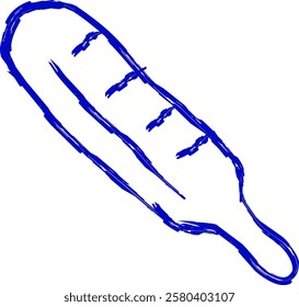 thermometer icon in Doodle style