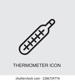 thermometer icon . Editable outline thermometer icon from medicine. Trendy thermometer icon for web and mobile.
