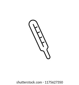 thermometer icon. Element of medicine icon for mobile concept and web apps. Thin line thermometer icon can be used for web and mobile on white background