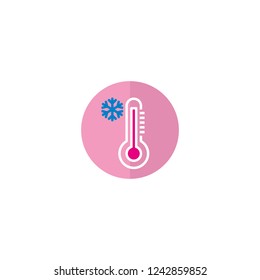Thermometer icon, flat design.