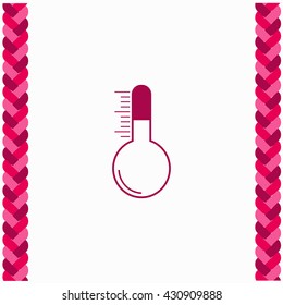 Thermometer icon Flat Design. Isolated Illustration.