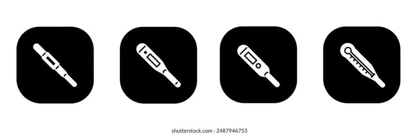 Thermometer icon in flat. Thermometer icon design. Stock vector.