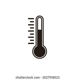 Thermometer Icon flat design style vector isolated on white background