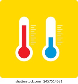 Thermometer icon , Flat design style, vector illustration