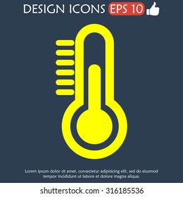 Thermometer icon. Flat design style eps 10