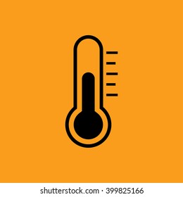 Thermometer icon. Flat design style