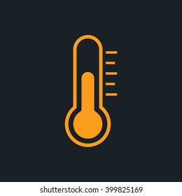 Thermometer icon. Flat design style