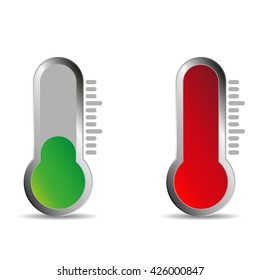 Thermometer icon.  Flat design style 