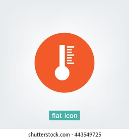 Thermometer icon , Flat design style, vector illustration.