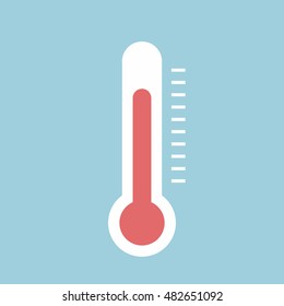 Thermometer icon , Flat design style, vector illustration.