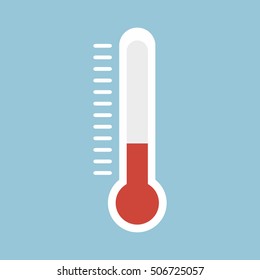 Thermometer icon , Flat design style