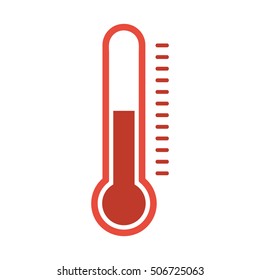 Thermometer icon , Flat design style