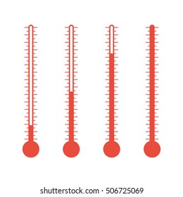 Thermometer icon , Flat design style