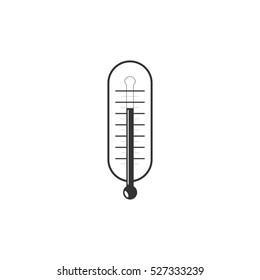 Thermometer icon flat. Illustration isolated vector sign symbol