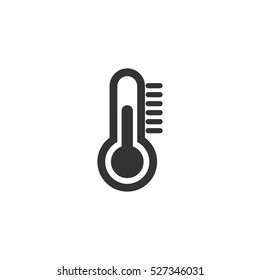 Thermometer icon flat. Illustration isolated vector sign symbol