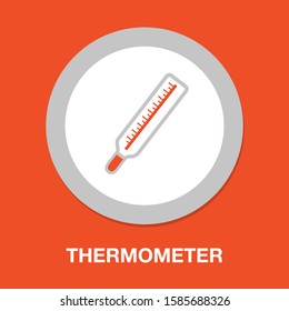 Thermometer icon. flat illustration of Thermometer. vector icon. Thermometer sign symbol