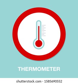 Thermometer icon. flat illustration of Thermometer. vector icon. Thermometer sign symbol