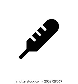Icono del termómetro. Diseño de estilo plano aislado en un fondo blanco. Ilustración del vector