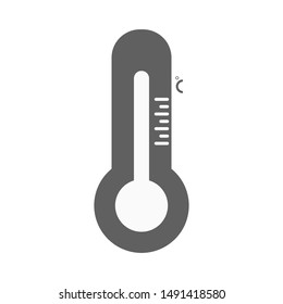 thermometer icon flat style isolated on white background. vector illustration