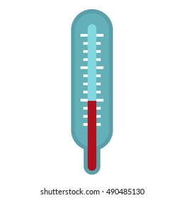 Thermometer icon in flat style isolated on white background. Measurement symbol vector illustration