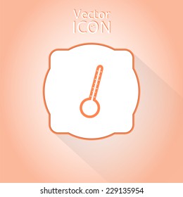 Thermometer icon. Flat style. Made in vector