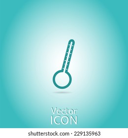 Thermometer icon. Flat style. Made in vector