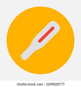 Thermometer icon in flat style, use for website mobile app presentation