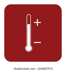 Thermometer icon. Flat Vector illustration
