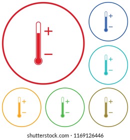 Thermometer icon. Flat Vector illustration
