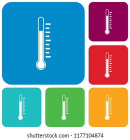 Thermometer icon. Flat Vector illustration
