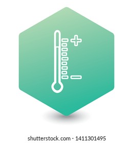 Thermometer icon. Flat Vector illustration

