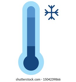 Thermometer icon flat vector illustration 