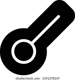 Thermometer Icon With Glyph Style, Medical Sign And Symbol Isolated On White Background