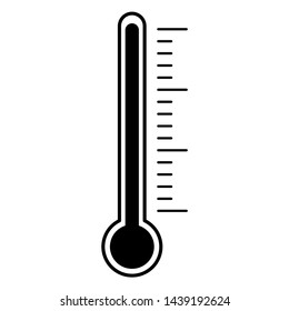 Thermometer icon. Goal flat vector illustration on isolated background