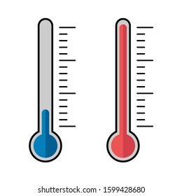 Thermometer icon. Goal flat vector illustration on isolated background