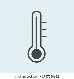 Thermometer icon gray. Vector illustration