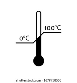 Thermometer icon, great design for any purposes. Winter illustration symbol