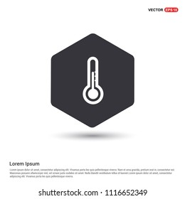 thermometer Icon Hexa White Background icon template - Free vector icon