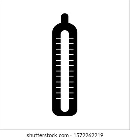 Thermometer icon, hot and cold symbol. Flat symbol isolated white background vector
