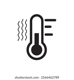 Thermometer icon. Hot, cold temperature vector. Warm, freeze weather. Celsius, fahrenheit degree.