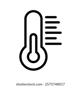 Thermometer icon. Hot, cold temperature vector. Warm, freeze weather. Celsius, fahrenheit degree.
