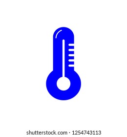 Thermometer Icon. Hot & Cool Measurement Vector Illustration. Climate Forecast Parameter Sign and Symbol Logo Template. EPS 10.