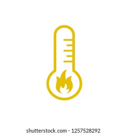 
Thermometer Icon. Hot & Cool Measurement Vector Illustration. 
Climate Forecast Parameter Sign and Symbol Logo Template. EPS 10.