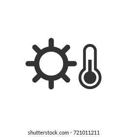 Thermometer icon. Hot day