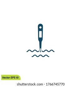 thermometer icon illustration symbol simple design element logo template
