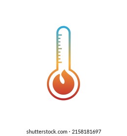Thermometer icon illustration template vector