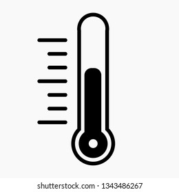 Thermometer icon. Interesting vector illustration.