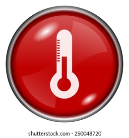 Thermometer icon. Internet button on white background. 